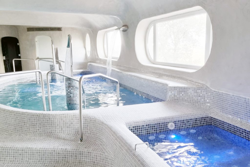 Camas termales del spa